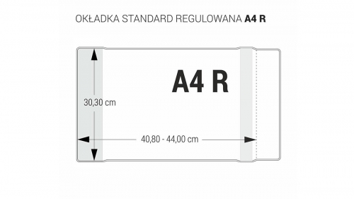 Poťah A4R, nastaviteľný, výška 303mm, BIURFOL, pevný