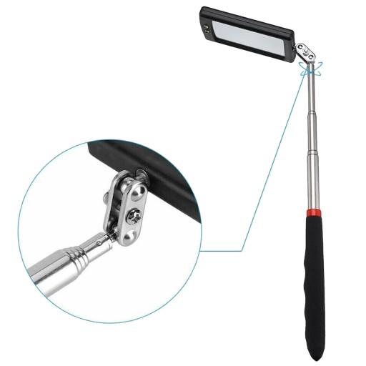 TELESKOPICKÉ KONTROLNÉ ZRKADLO NA KĹBE, OSVETLENIE 88CM LED