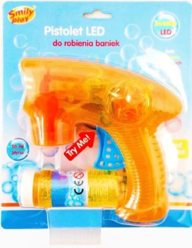 LED pištoľ na mydlové bubliny SMILY PLAY Bubbles