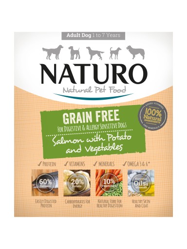 Naturo Adult Grain Free Losos so zeleninou 400g