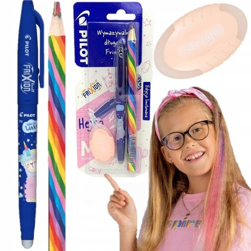 PILOT FRIXION Zmazateľné pero + guma + pastelka