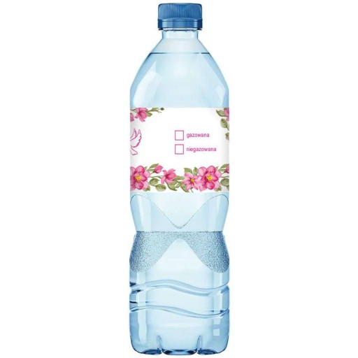 ŠTÍTKY na fľašu vody samolepky s kvetmi SVÄTÉ prijímanie vlastné meno x3