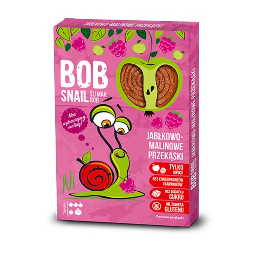 Bob Snail Snack jablko malina bezlepkové 60