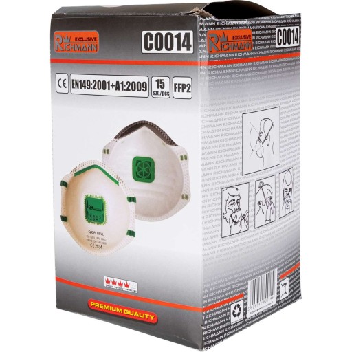 POLMASKA S VENTILOM CE FFP2 C0014 RICHMANN 1 kus