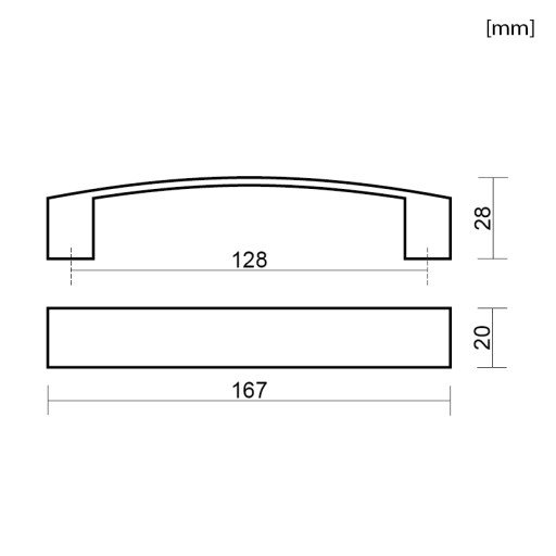 ÚCHYTKA NÁBYTKOVÁ ROVNÁ ÚCHYTKA NÁBYTKOVÁ ČIERNA 128mm