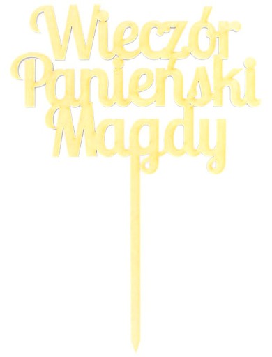BENCH PARTY TOPPER, nápis BOHO meno 27x19