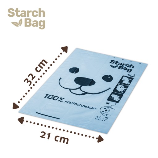 StarchBag BIO vrecká na exkrementy 15 kusov Modré