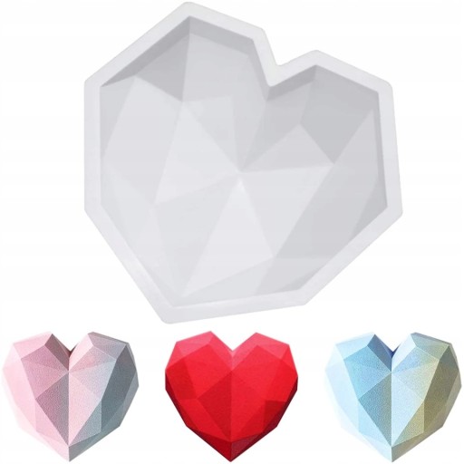 3D SRDCE, veľká silikónová FORMA na BABY DIAMOND TECHNO FORMU, Vianoce
