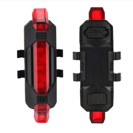 LED ZADNÁ BICYKLE LAMPA USB OSVETLENIE NA BICYKEL