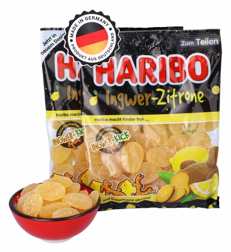HARIBO Ingwer Zitrone Ginger Lemon želé 160 g
