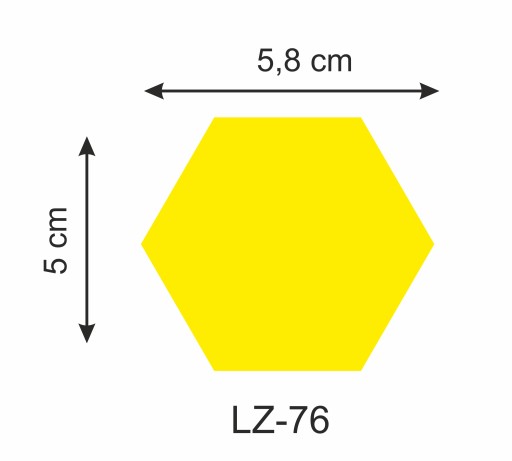 Šesťhranné akrylové ZRKADLO 5x6cm LZ-76 - 2 kusy