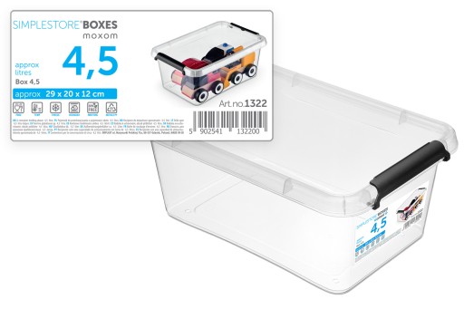 Plastová nádoba 4,5L box s vekom SimpleStore 29x20x12cm