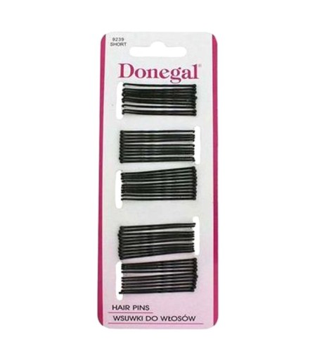 Kovové štipce do vlasov Donegal Black, dĺžka 4,3 cm, 50 ks.