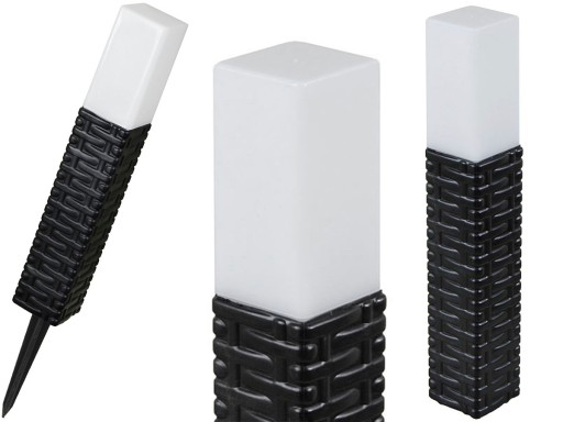 LED solárne svietidlo, zapustený štvorcový stĺpik, záhradná dekorácia, vstupy na terasu, P-302