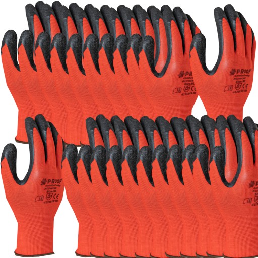 PRACOVNÉ RUKAVICE OCHRANNÉ LATEXOVÉ RUKAVICE SILNÝ PROOF REDWORK Veľkosť 10 1 PÁR