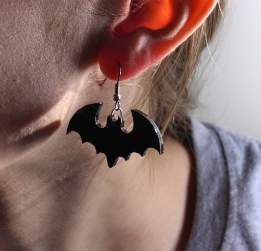 HALLOWEENSKÉ NÁUŠNICE Netopiere 2 ks
