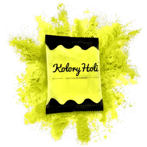 PRÁŠKOVÉ farby HOLI YELLOW festival práškových farieb