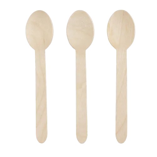 Drevené lyžice, príbory na jedno použitie, 100 kusov, sada, ECO, biologicky odbúrateľné, 17 cm