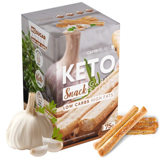 KETO SNACK Grissini cesnakové tyčinky - ketogénne diétne chuťovky