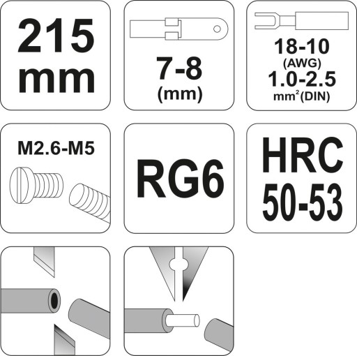 IZOLAČNÉ STIERKOVACIE KLIEŠTE 215MM YATO
