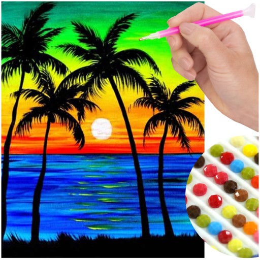 Diamantové vyšívanie SUNSET Diamantový obraz 5D Diamantový obraz 5D