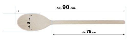 Dlhá lyžica, oválna, miešadlo, drevo, 90 cm