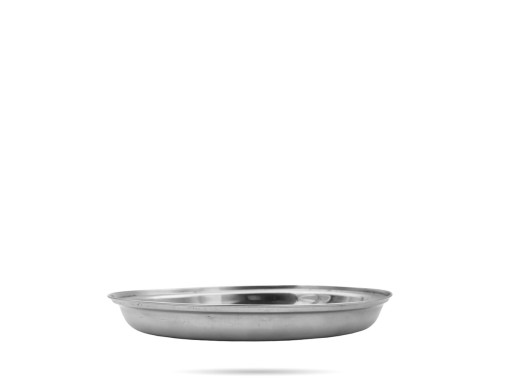 Hlboký oválny oceľový podnos 25,5 cm, nerezový catering 0749