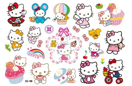 Odnímateľné tetovanie pre deti HELLO KITTY CG186