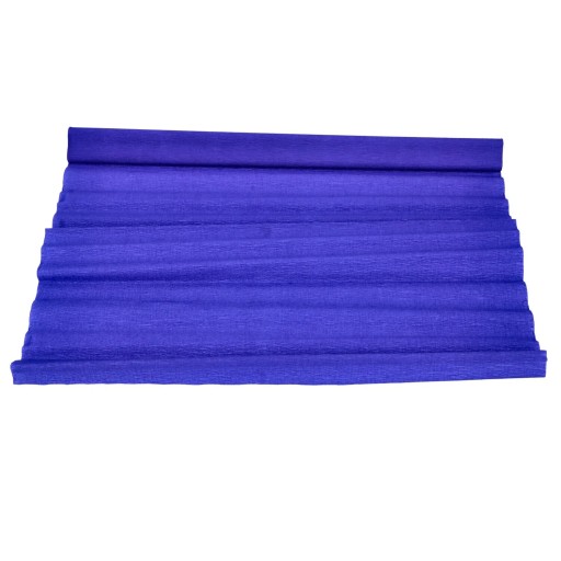 Hodvábny papier tmavomodrý krčený papier DIY 200x50cm