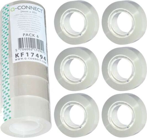 Q-CONNECT LEPIACA KANCELÁRSKA PÁSKA 24 MM x 30 METROV - 6 KS
