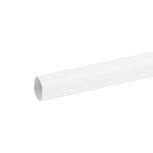 Šatníková tyč oválna 60 cm BIELA + 2 UPEVNENIA