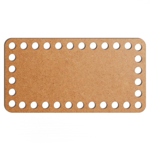 šedý základný košík dno 10x19cm HDF obdĺžnik