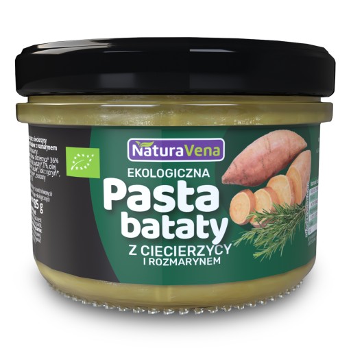 CÍCENOVÁ PASTA SO SLADKÝMI HRNČAMI A ROZMARÍNOM BIO 185 g - NATURAVENA