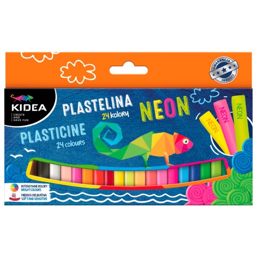 KIDEA SET NEON + PASTEL PLASTELINE 48 KS.
