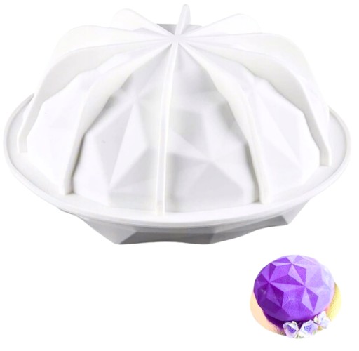 SILIKÓNOVÁ FORMA NA TORTY DIAMANTOVÁ MOUSE DEZERT DOME VEĽKÁ FORMA