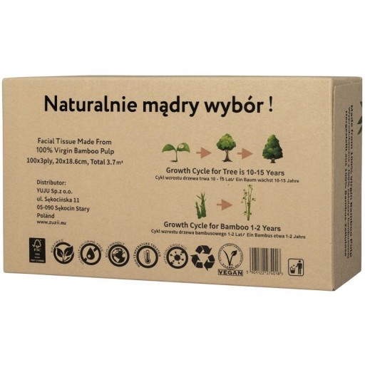 ZUZii Bamboo utierky 3-vrstvové 100 ks
