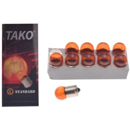 ŽIAROVKA SVETLA 12V 10W BA15s oranžová