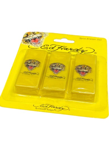 ED HARDY Designer ERASERS 3 KS