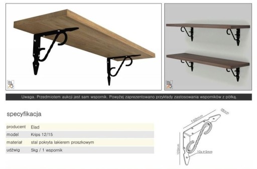 DRŽAŤ KĽÚČKA UHOLNÁ TYČ 150 x 120 HNEDÁ - HRDZA pod policou polica parapet