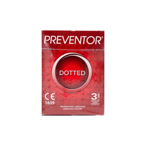 Bodkované kondómy 3 ks. Preventor