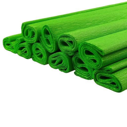 Krčený hodvábny papier, svetlozelený, 10 ks.