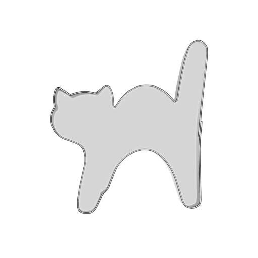 Formička na vystrašené mačiatko 6,6 cm, vykrajovačka na mačiatko