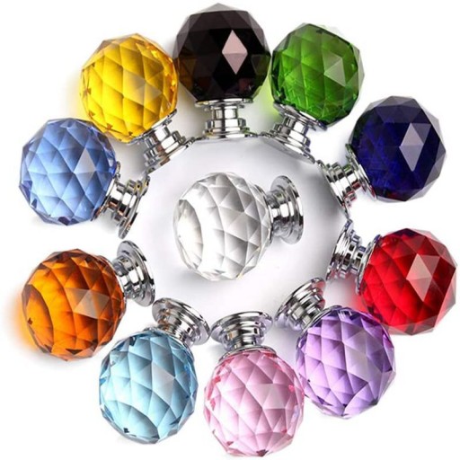 KRIŠTÁĽOVÝ NÁBYTOK Úchytka 30mm BLUE CRYSTAL glamour