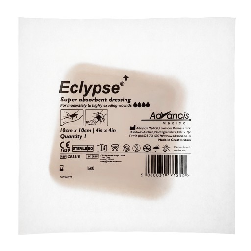 Eclypse VYSOKO ABSORPČNÝ OBLIEV STERILNÝ NASÁVACÍ KOMPRES 10x10cm 1 ks.