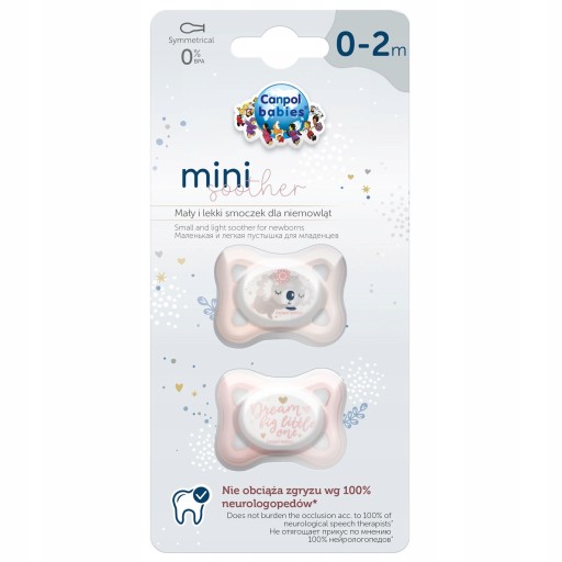 CANPOL SET ukľudňujúcich cumlíkov 0-2M MINI