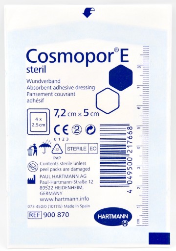 Cosmopor E sterilný obväz 7,2x5 cm 1 ks