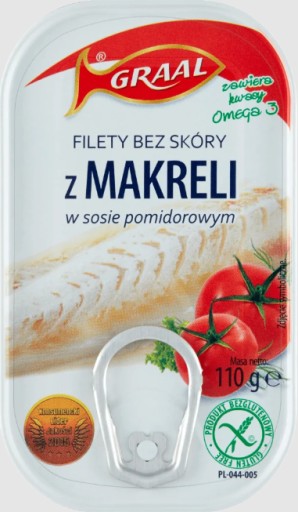 MAKERELOVÉ FILETKY BEZ KOŽE V RAJČINOVEJ Omáčke 110g