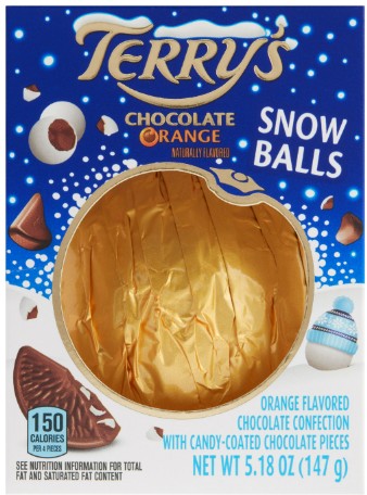 ZĽAVA!!! Terry's Snowballs mliečna čokoláda pomaranč 147 g