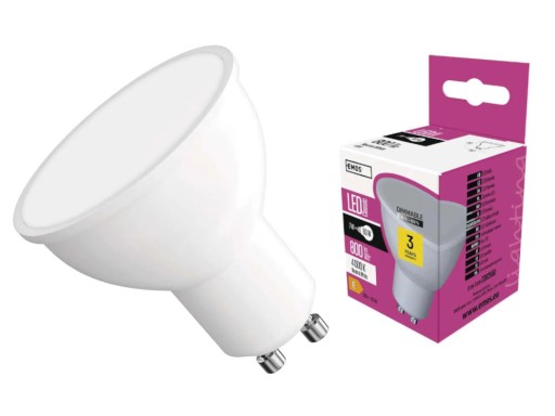 GU10 LED žiarovka 7W (60W) 800 lm neutrálna biela, stmievateľná 4000k ZQ8255D