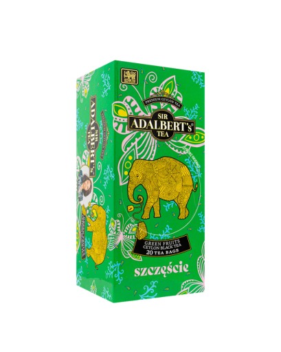 ADALBERT'S GREEN FRUITS Cejlónsky čierny čaj 20 mangových vrecúšok